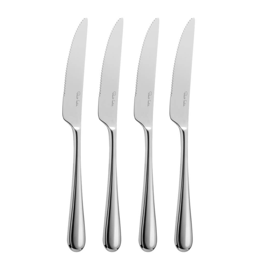 Robert Welch Kingham Bright Stainless Steel 4 Steak Knives Set